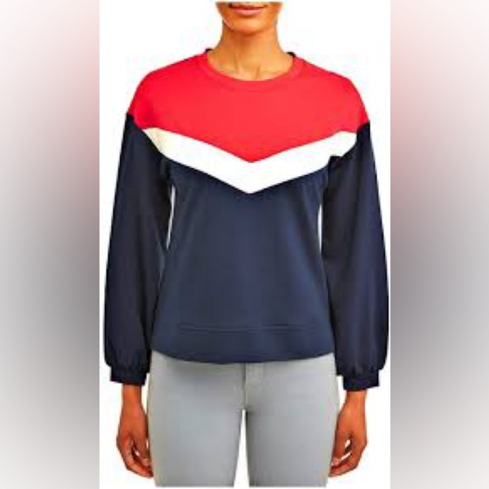Chevron Colorblock Women's Top - Size Medium- NWT